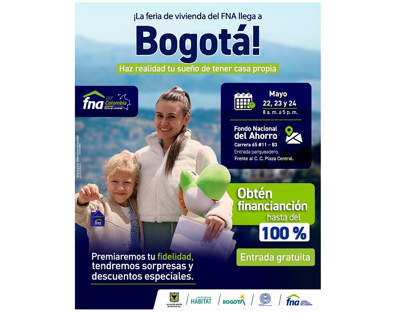 La Feria de vivienda del Fondo Nacional del Ahorro llega a Bogotá