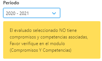 Aplicativo evaluacion de desempeño error