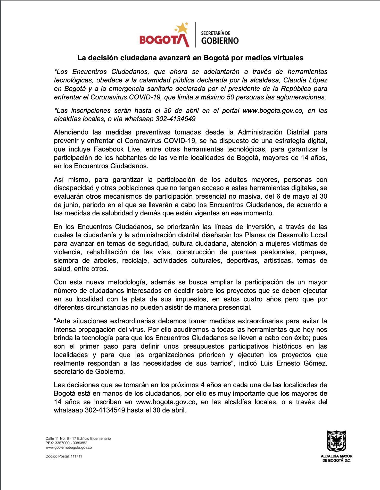 Comunicado