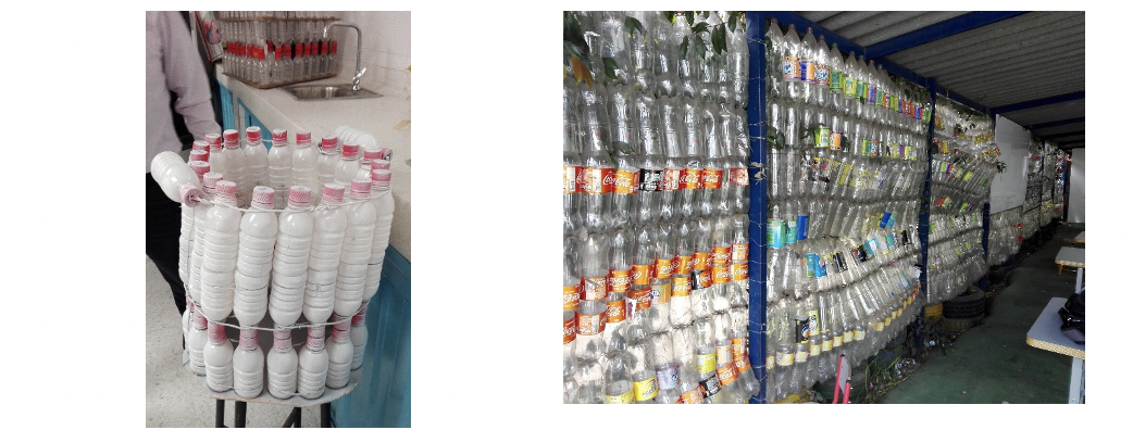 Muros en botellas
