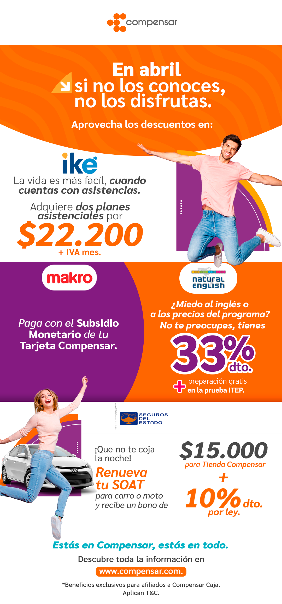 actividades de Compensar en abril 