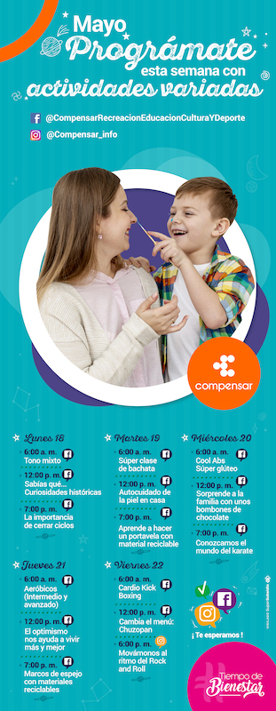programación semana 18 al 22 de mayo
