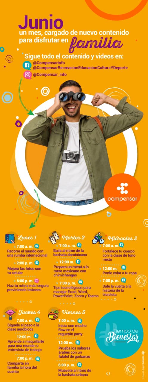  Compensar - programacion semana del 1 al 5 de junio