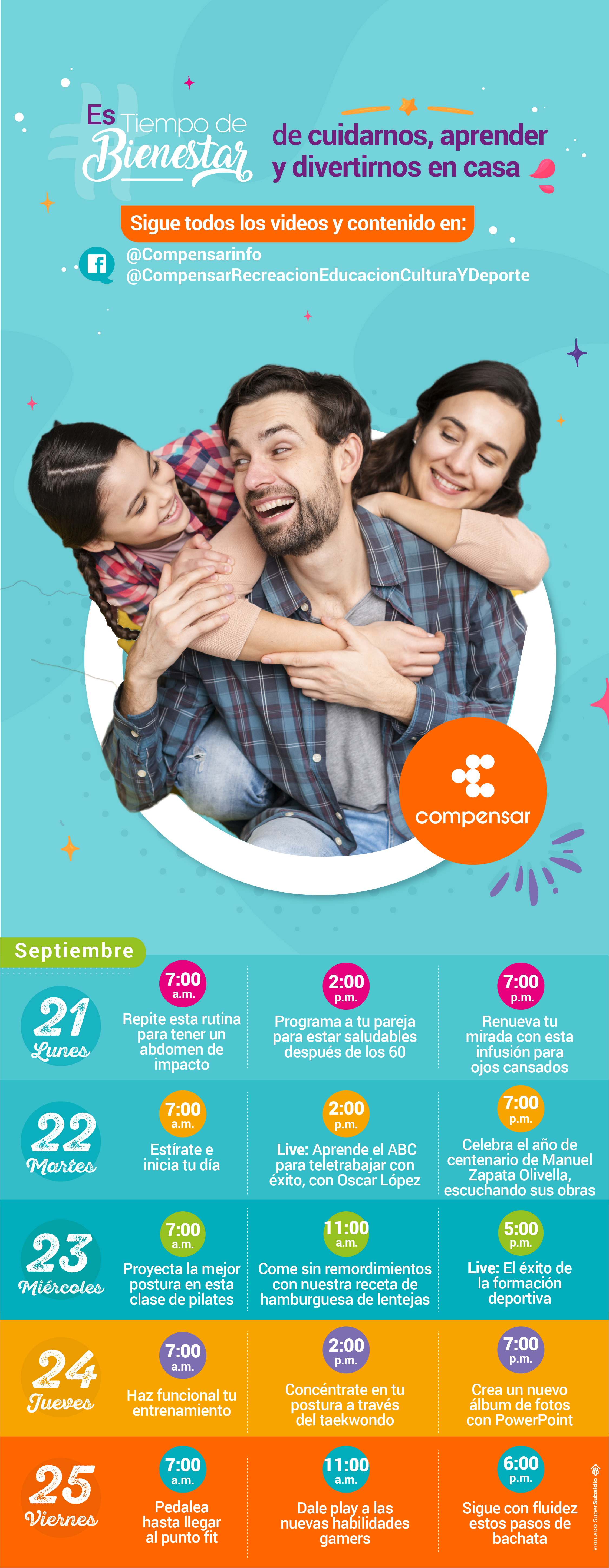 Compensar programación semana del 21 al 27 de septiembre