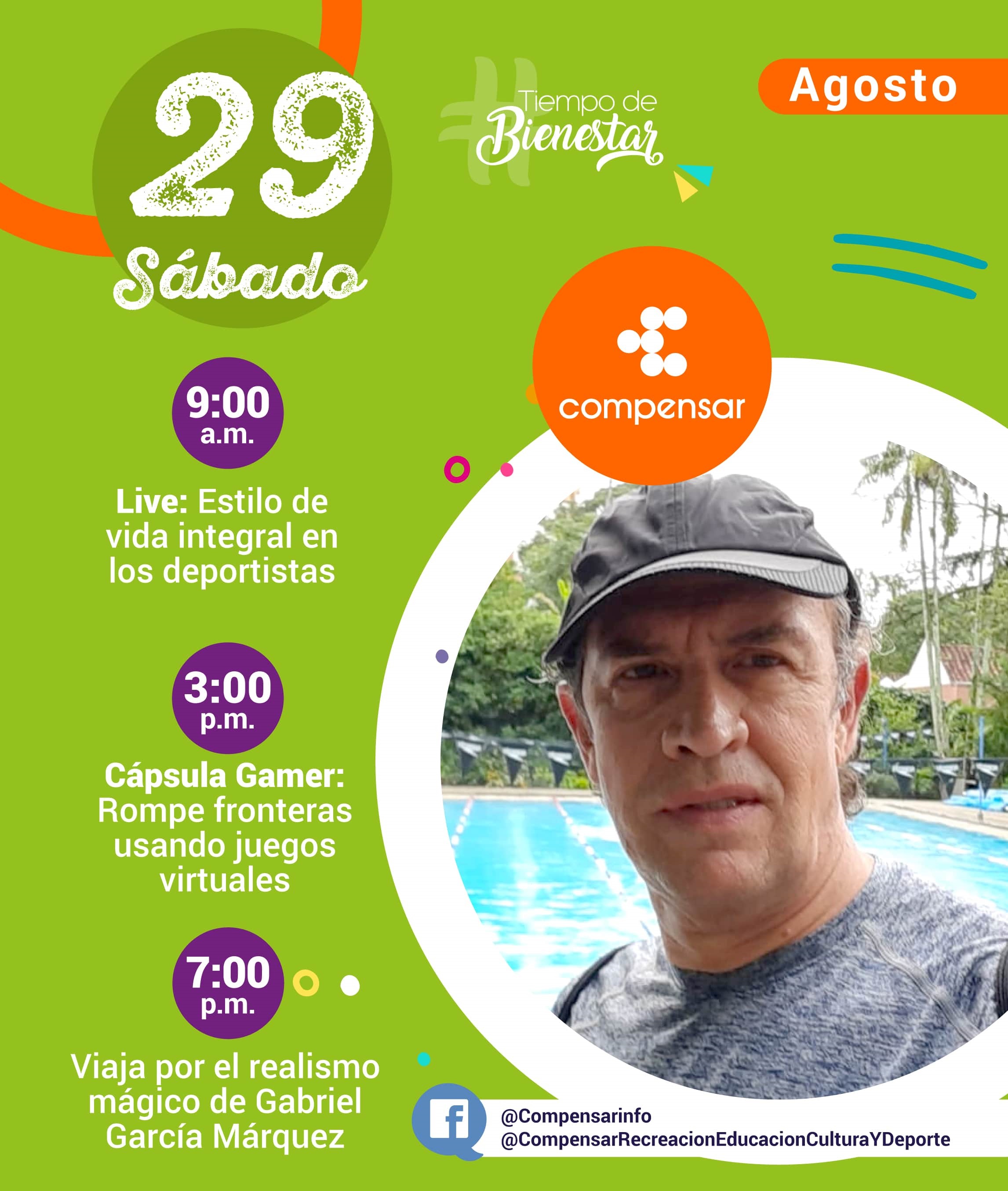 Compensar sábado 29 de agosto