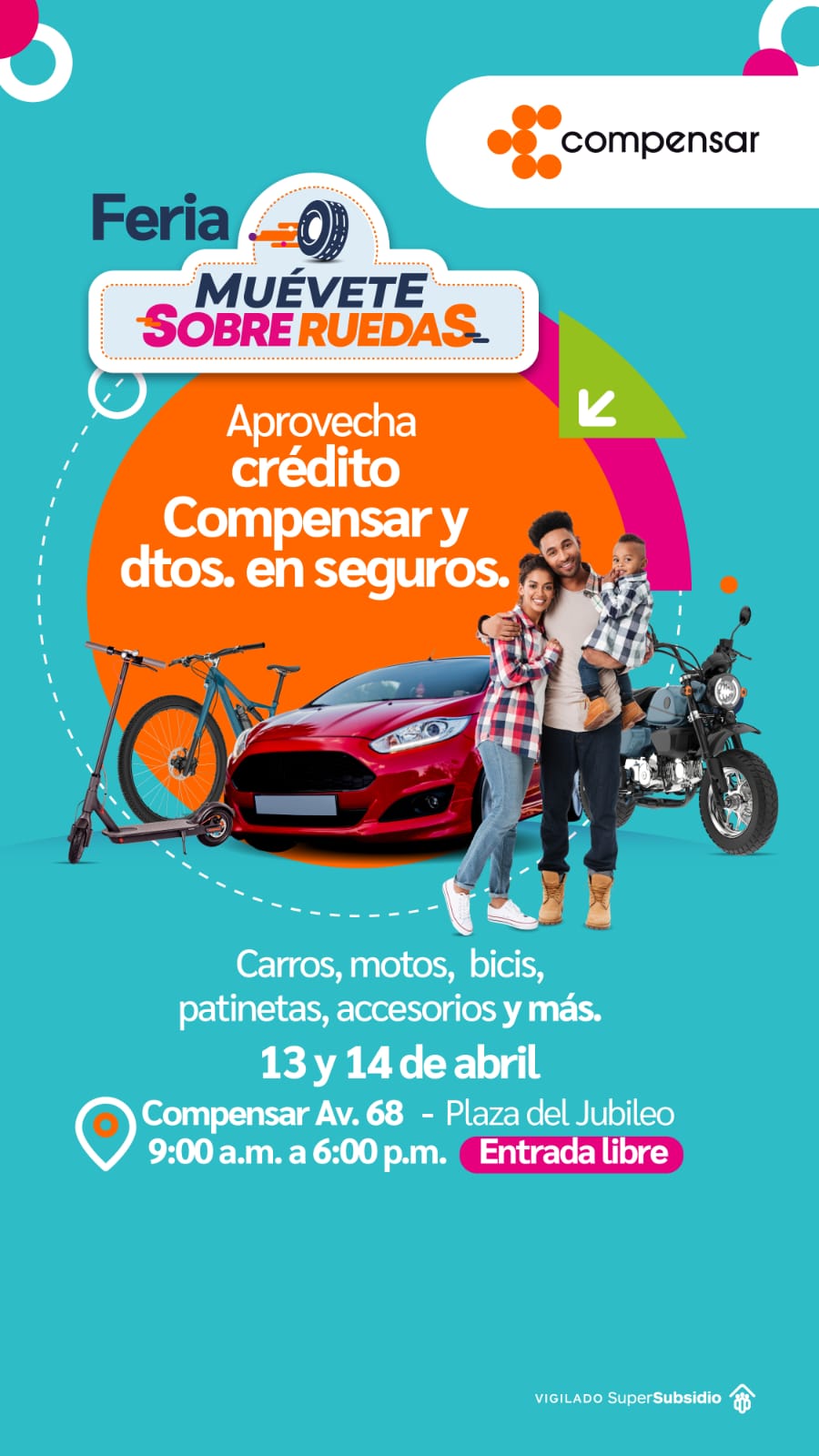 Feria muévete sobre rueda compensar