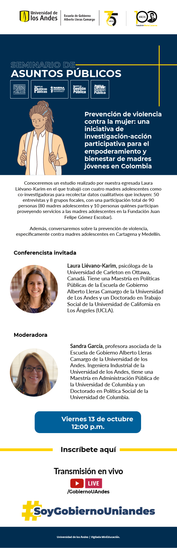 Este 13 de octubre: seminario de asuntos públicos