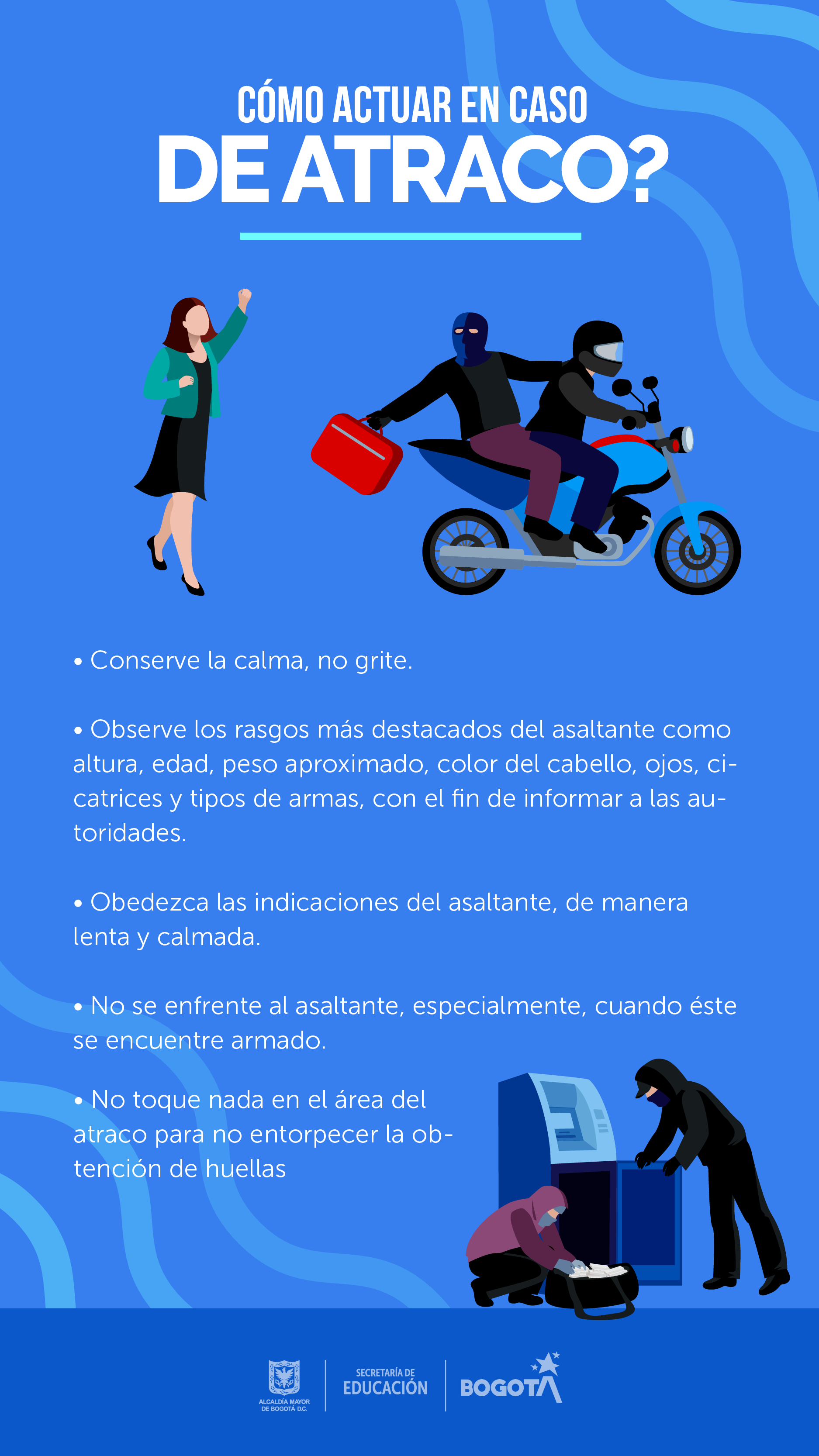 Recomendaciones en caso de atraco 