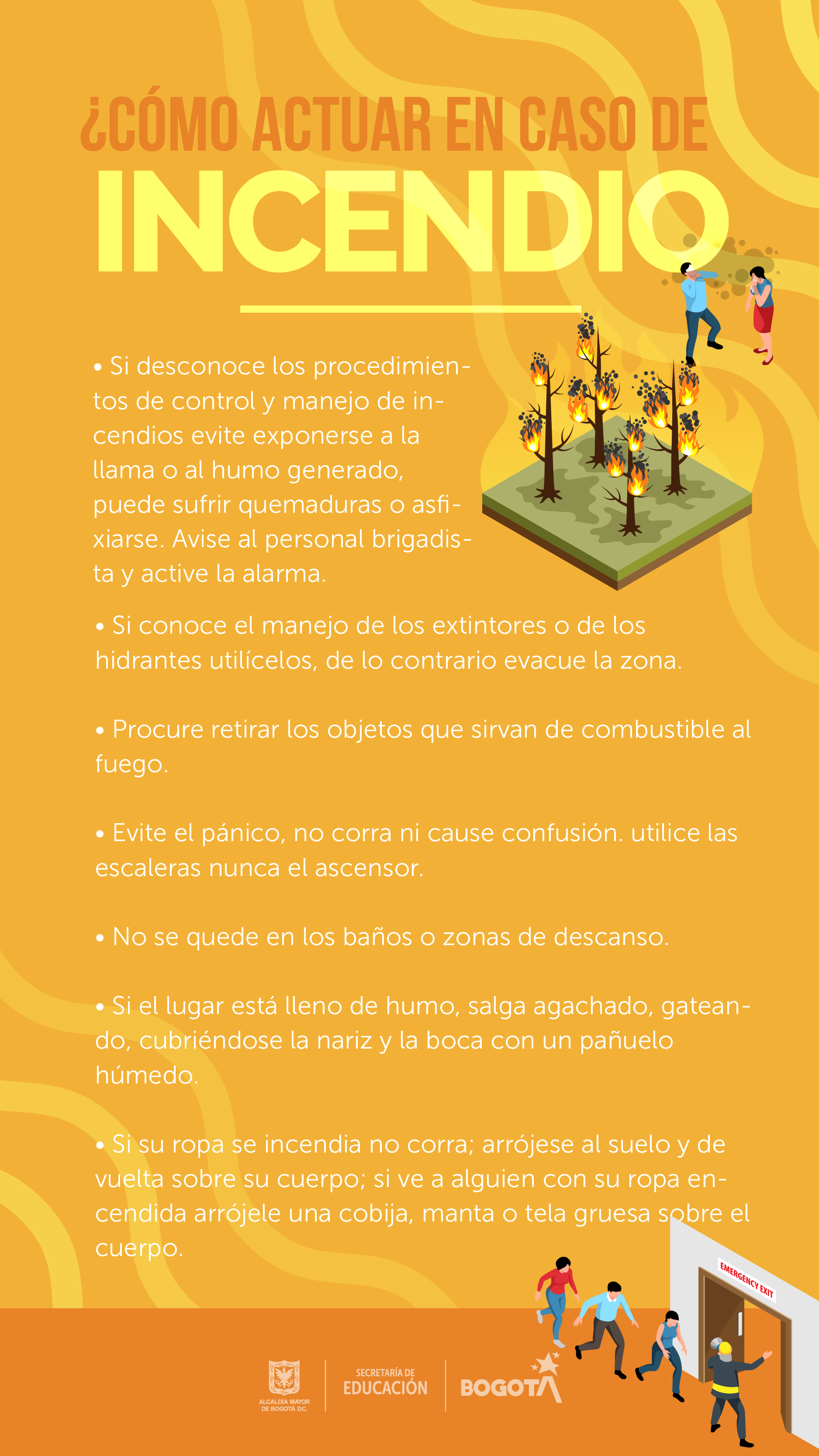 Recomendaciones en caso de incendio 