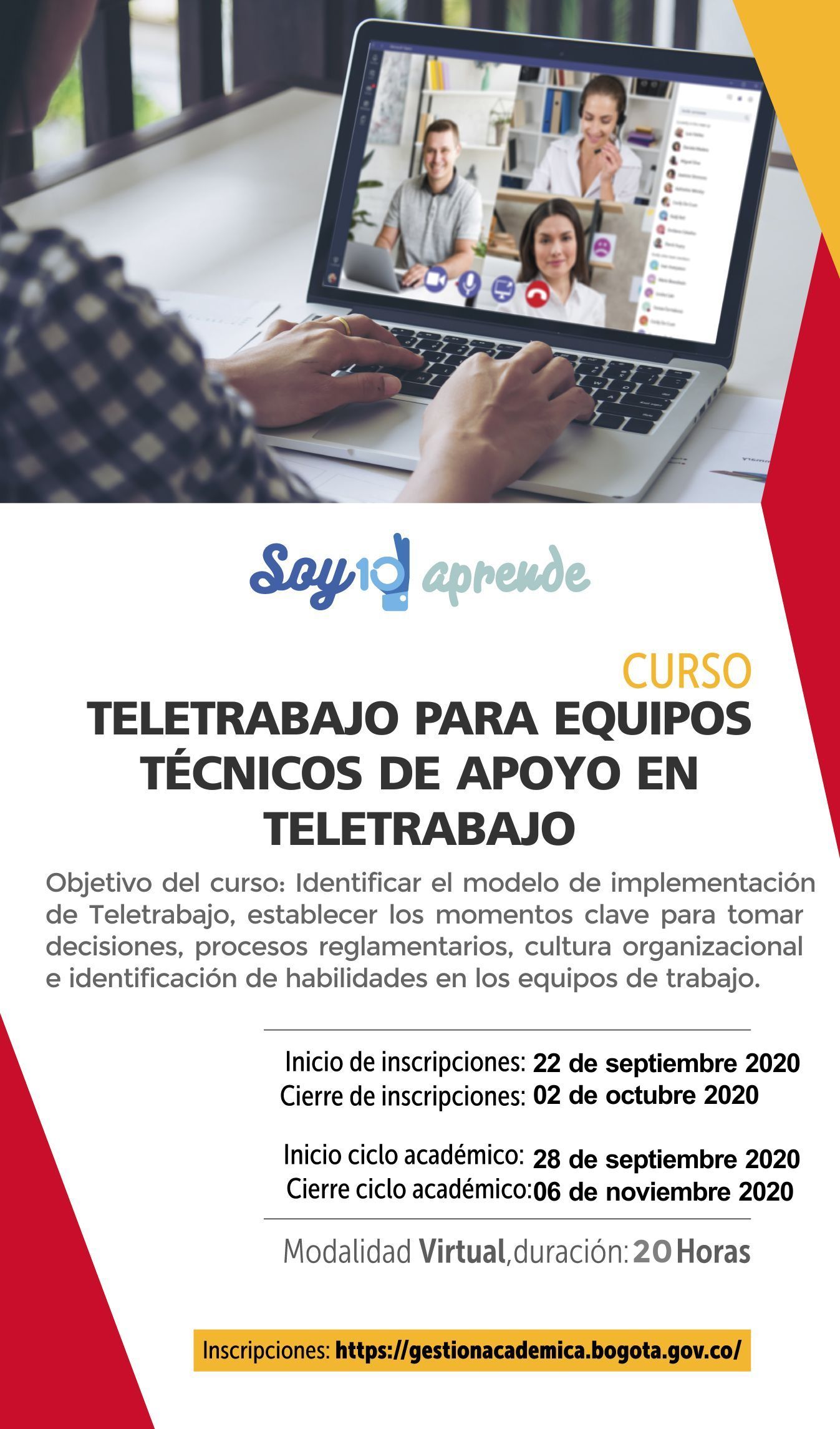 Soy 10 aprende - curso teletrabajo para equipos técnicos de apoyo