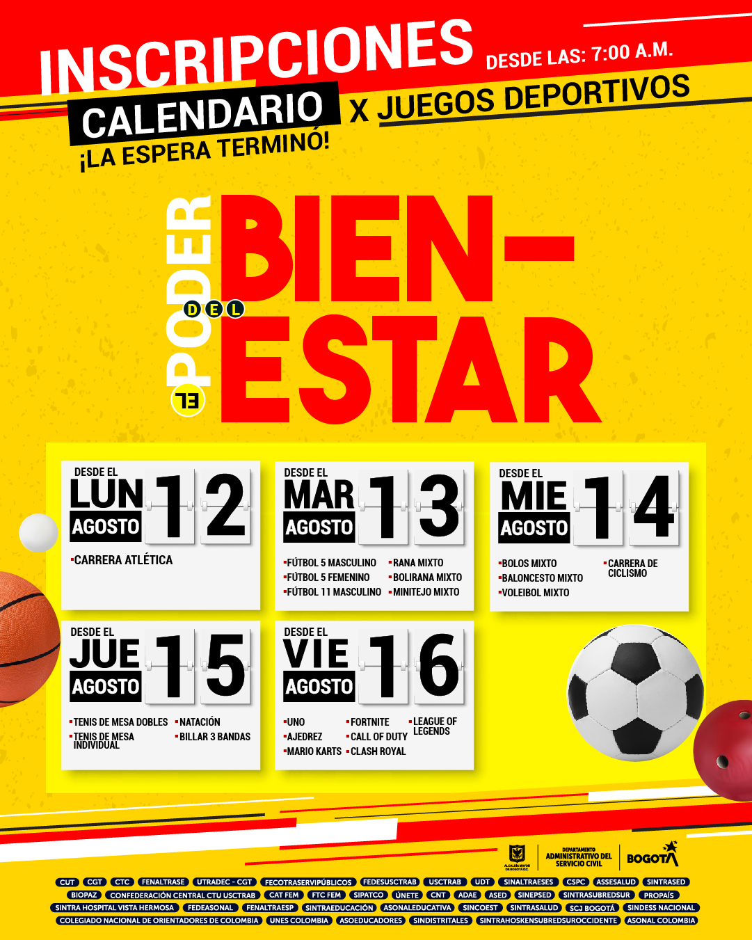 X Juegos Deportivos Distritales, el Poder del Bien-Estar’