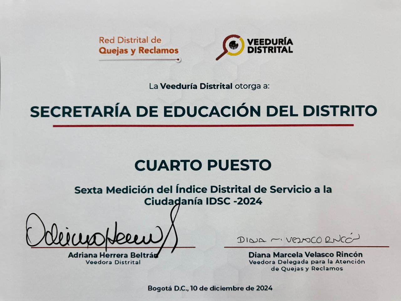 reconocimiento atencion ciudadana