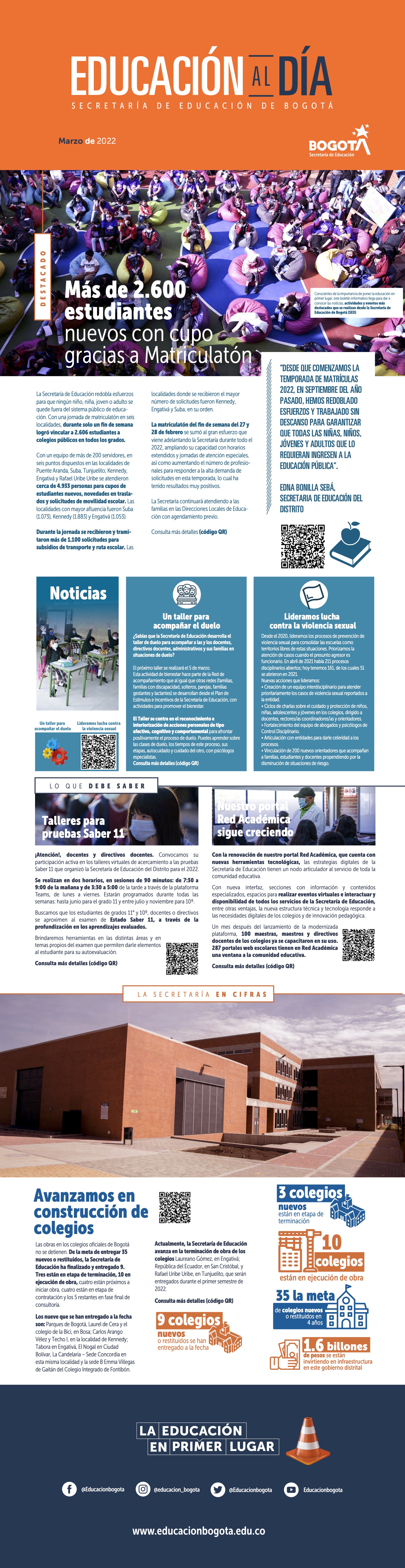BOLETIN EDUCACIÓN AL DÍA MARZO