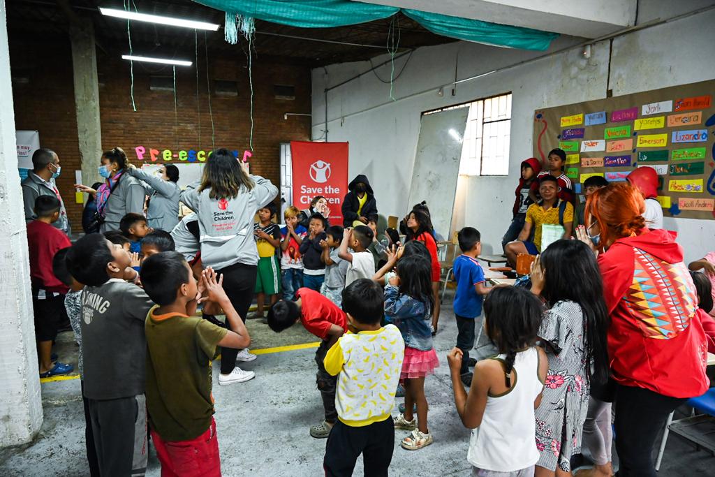 Niños en actividad pedagógica
