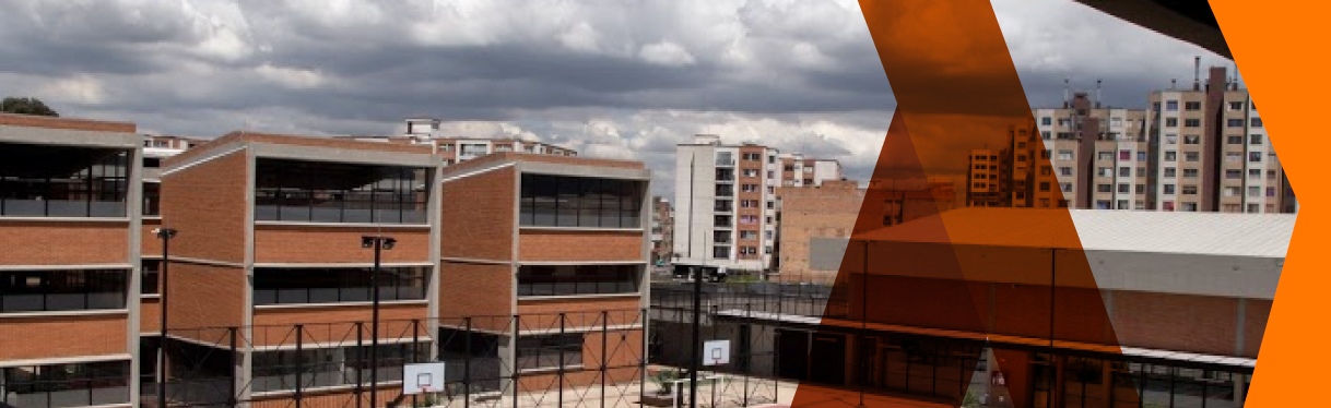Fachada de colegio distrital