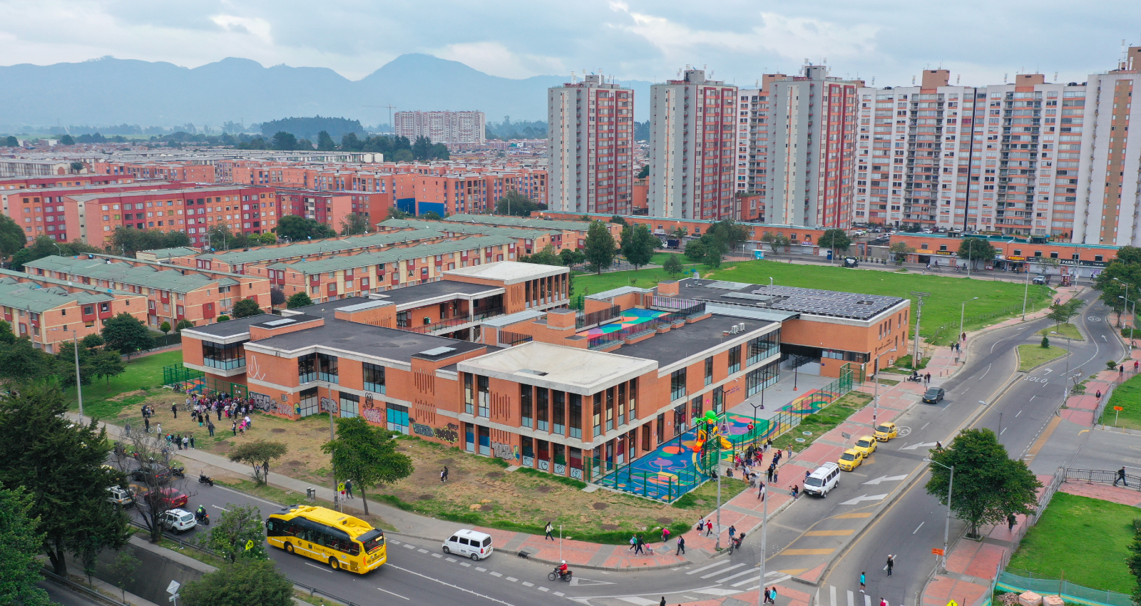 Colegio distrital vista aerea
