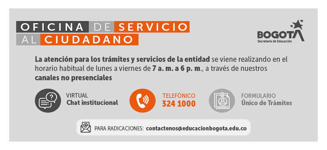 Hotarios de atención servicio al ciudadano