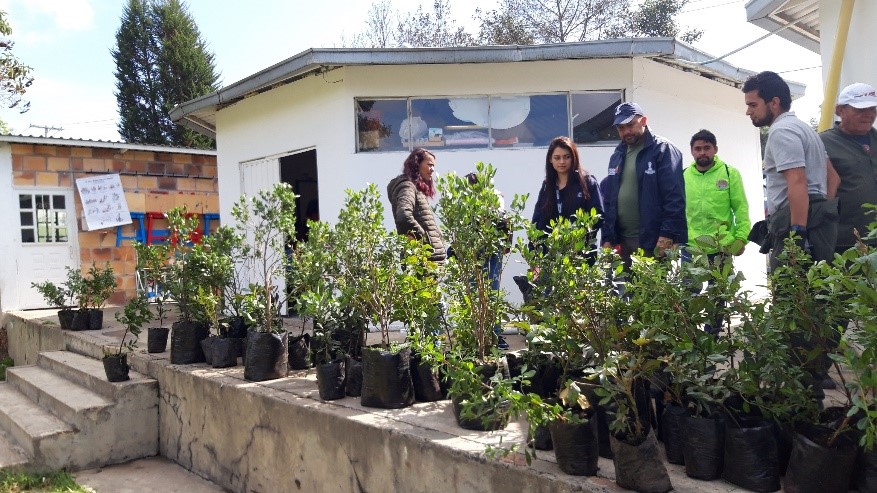 estudiantes aprendiendo de botánica