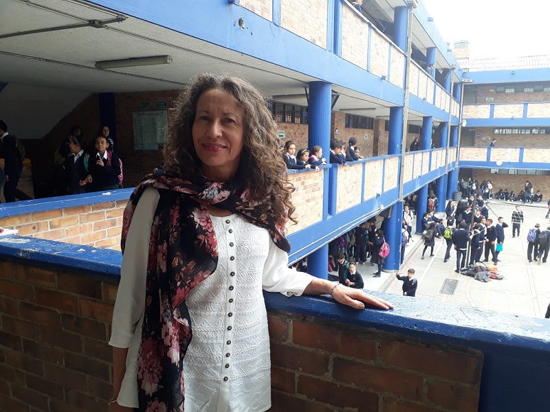 La profe Margoth en el colegio Toberín