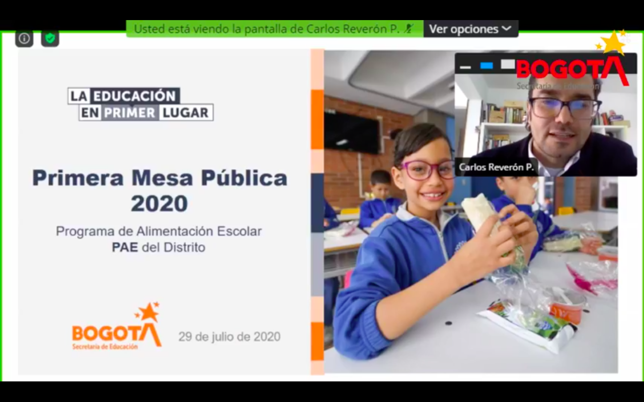 Mesa pública del PAE